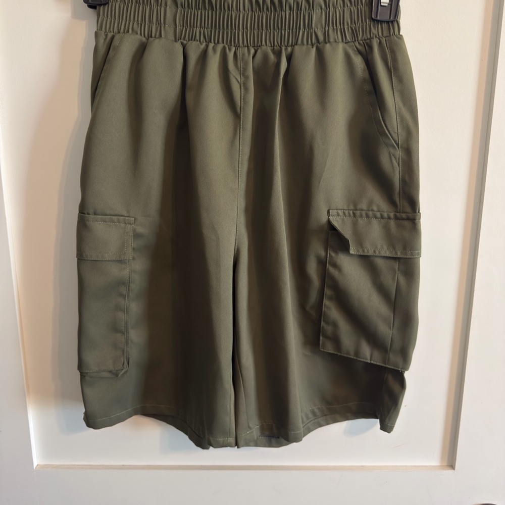 Olive Green Cargo Shorts for Men